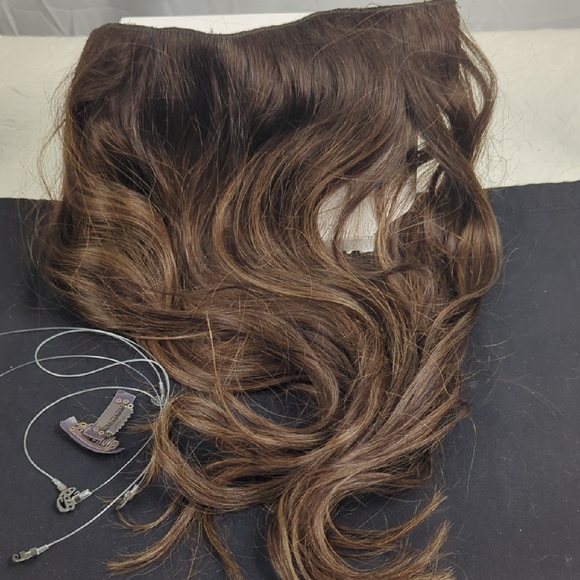 Other - Sunny Halo Clip-In Hair Extensions - Natural Brown Shade Real Hair